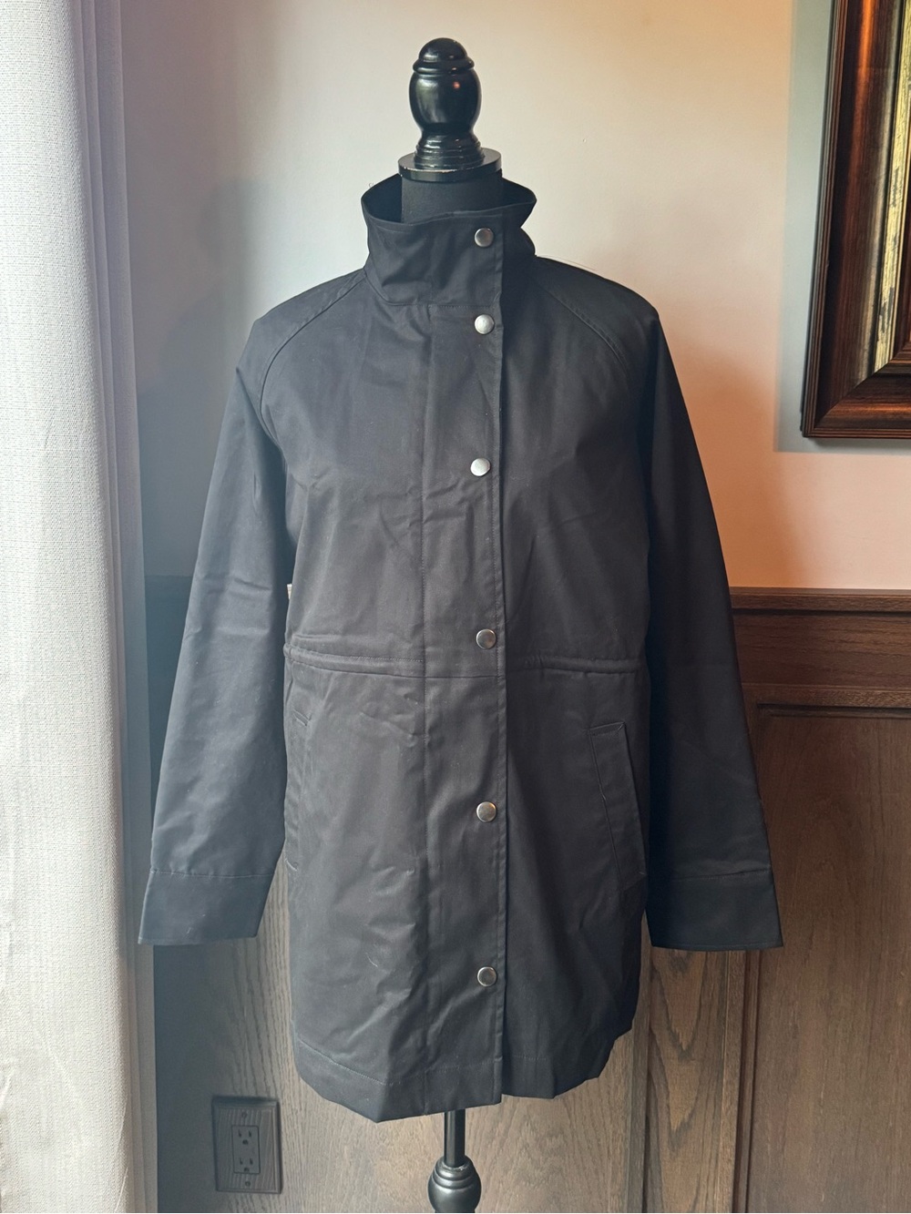 A new day Women's BlackDrawstring Waist Parka Jacket small NWT - Picture 6 of 10